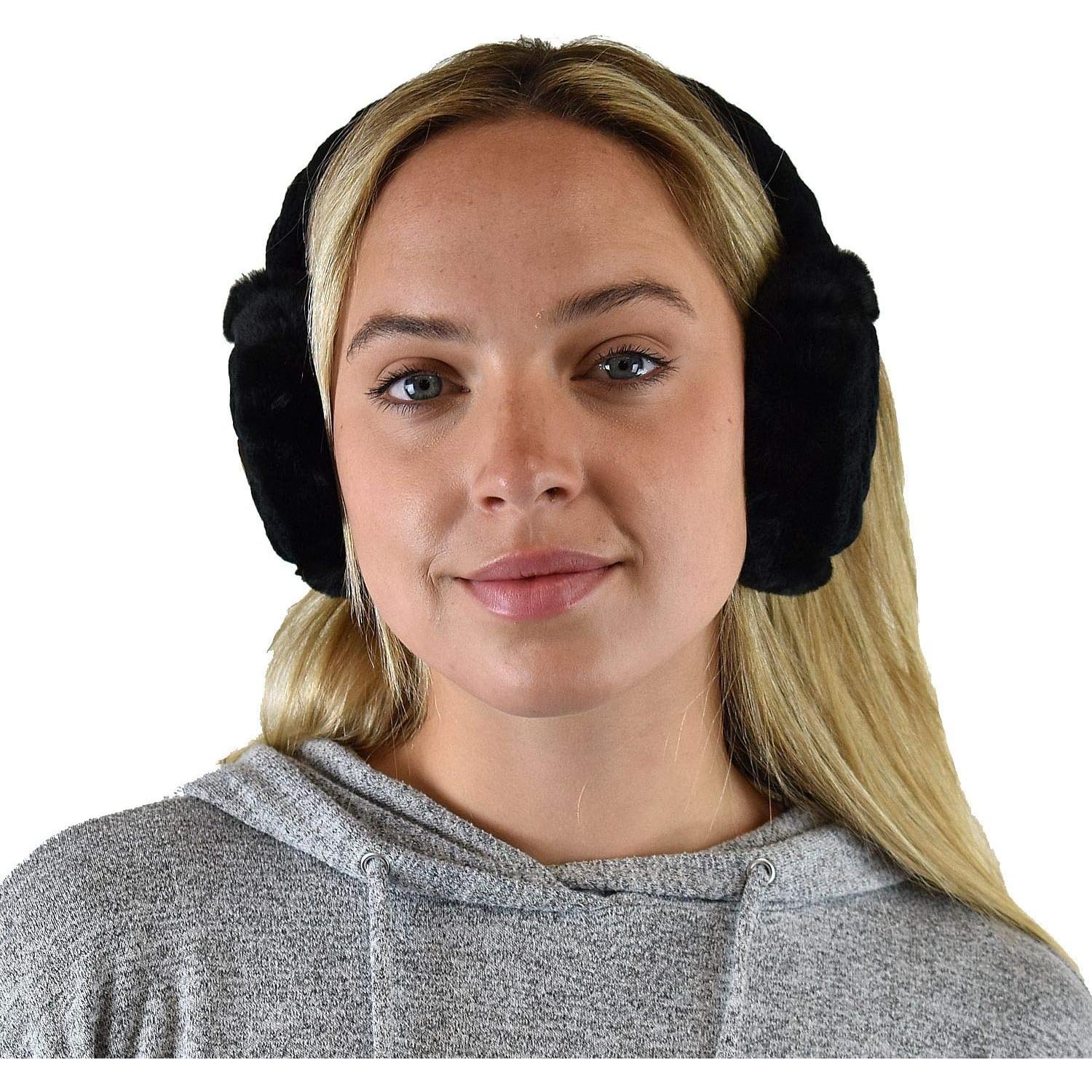 Calentador de Oídos Ajustable C.C Soft Invierno Negro