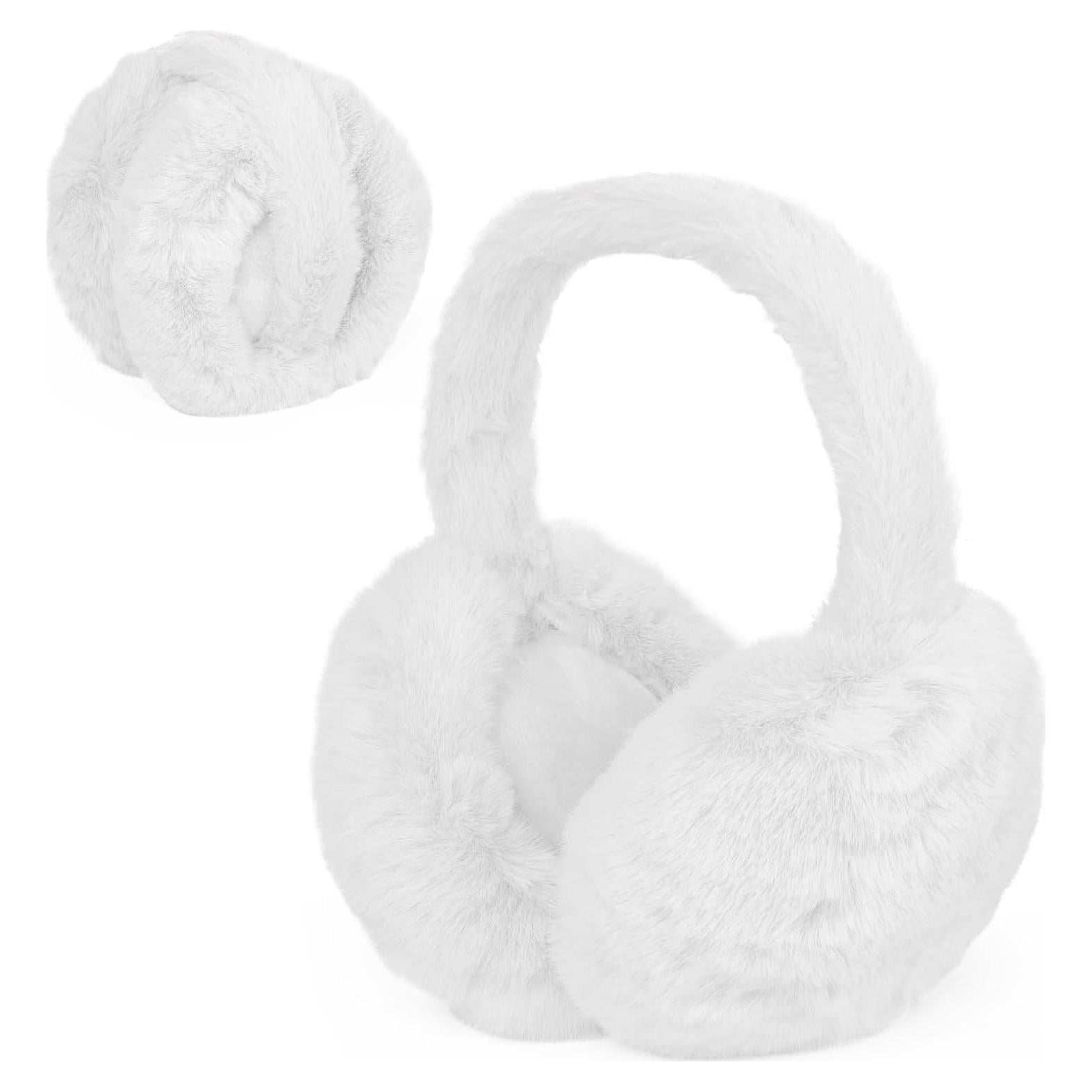 Diadema de Orejeras Plegable Duxesuk para Invierno - Blanco