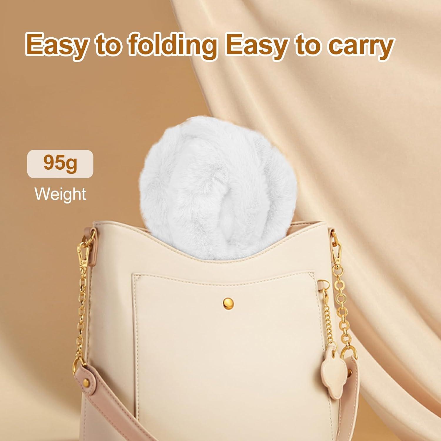 Diadema de Orejeras Plegable Duxesuk para Invierno - Blanco