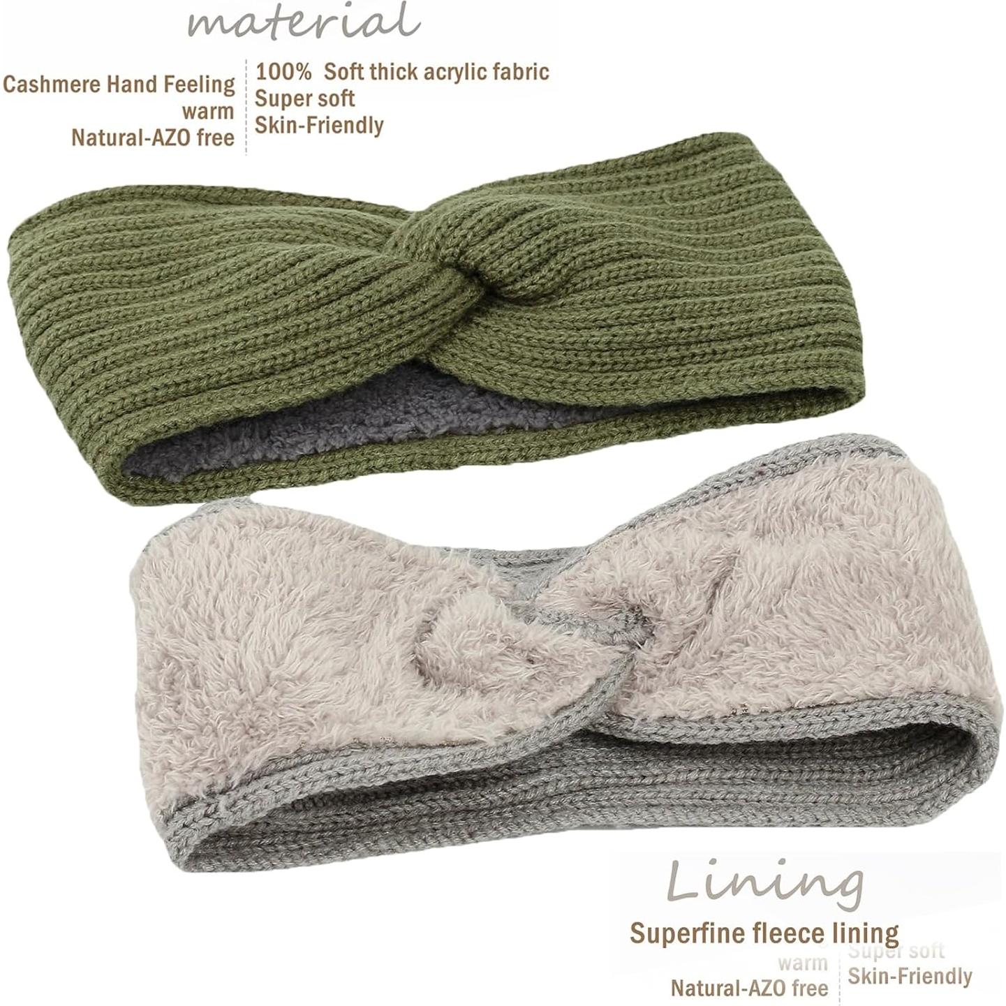 Diadema de Invierno para Mujeres STW-CCHB Azul Marino con Forro de Franela