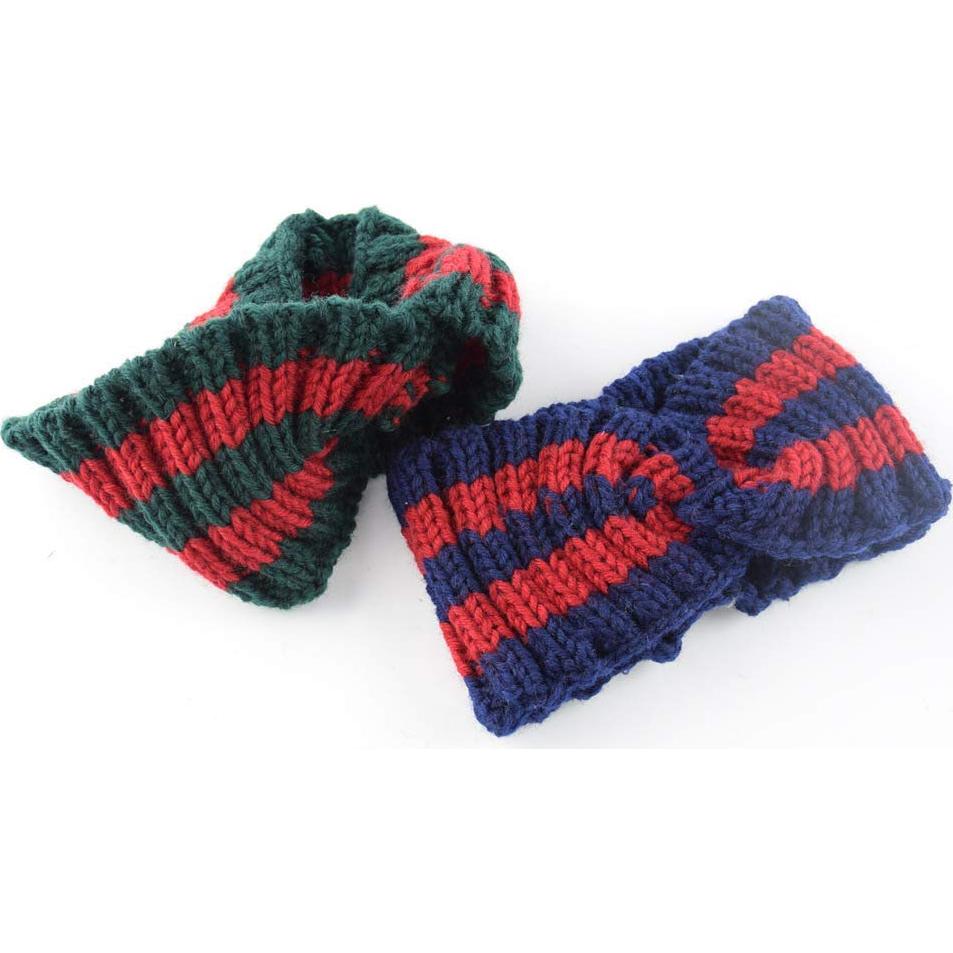 Diadema de Invierno Yili Maizi Trenzada 2 Paquete Verde+Azul