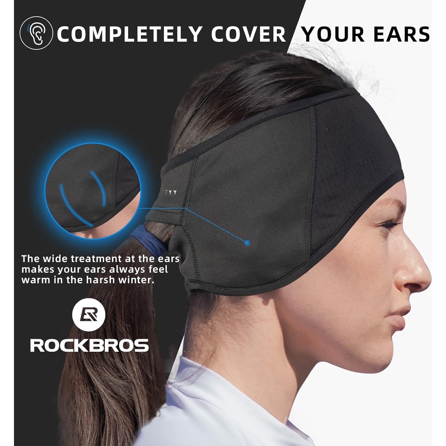 Calentadores de Oídos ROCKBROS Forro Polar Negro Unisex