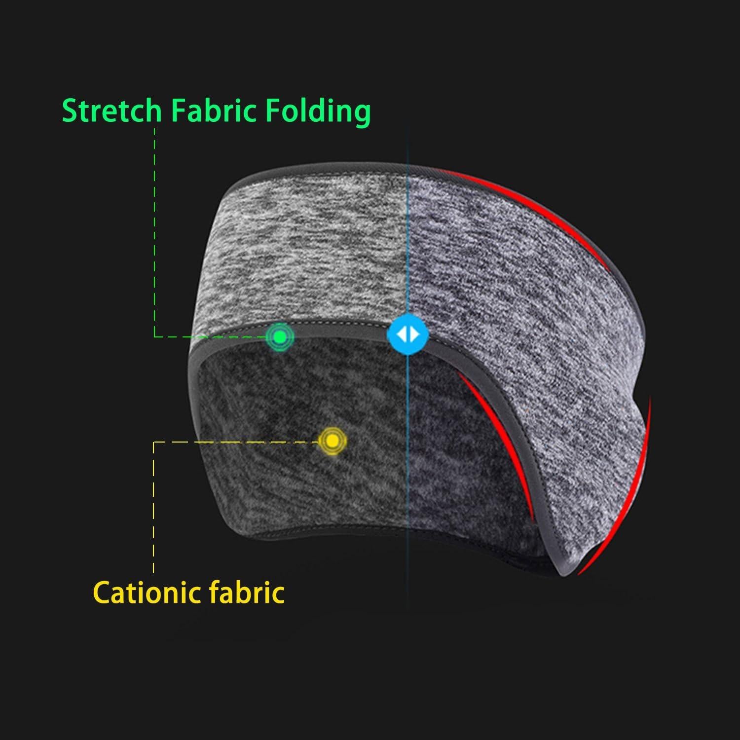 Cinta Calentadora de Orejas Obacle 2 Paquetes Gris Azul