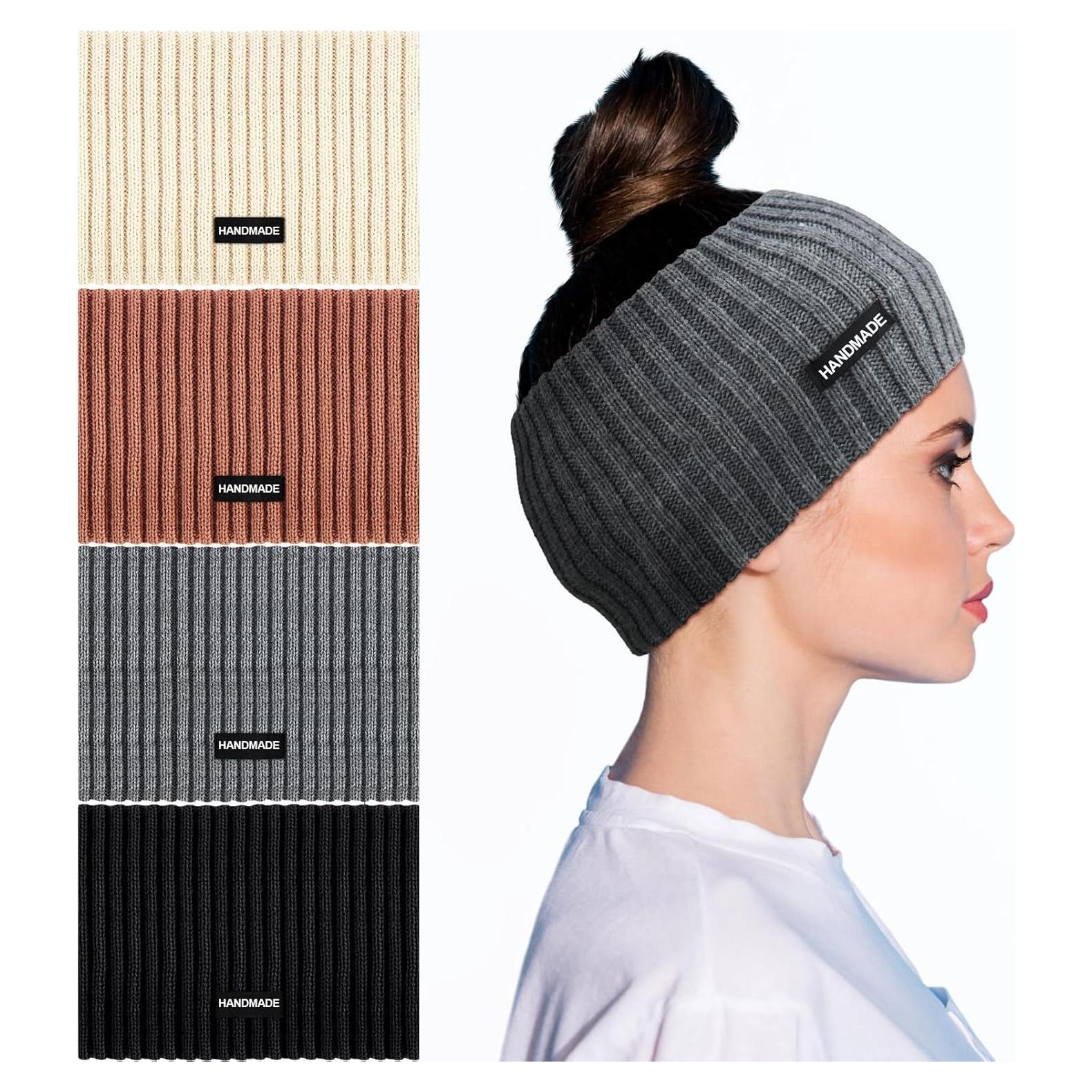 4 Diademas de Lana Geyoga para Oídos Calentadores Invierno