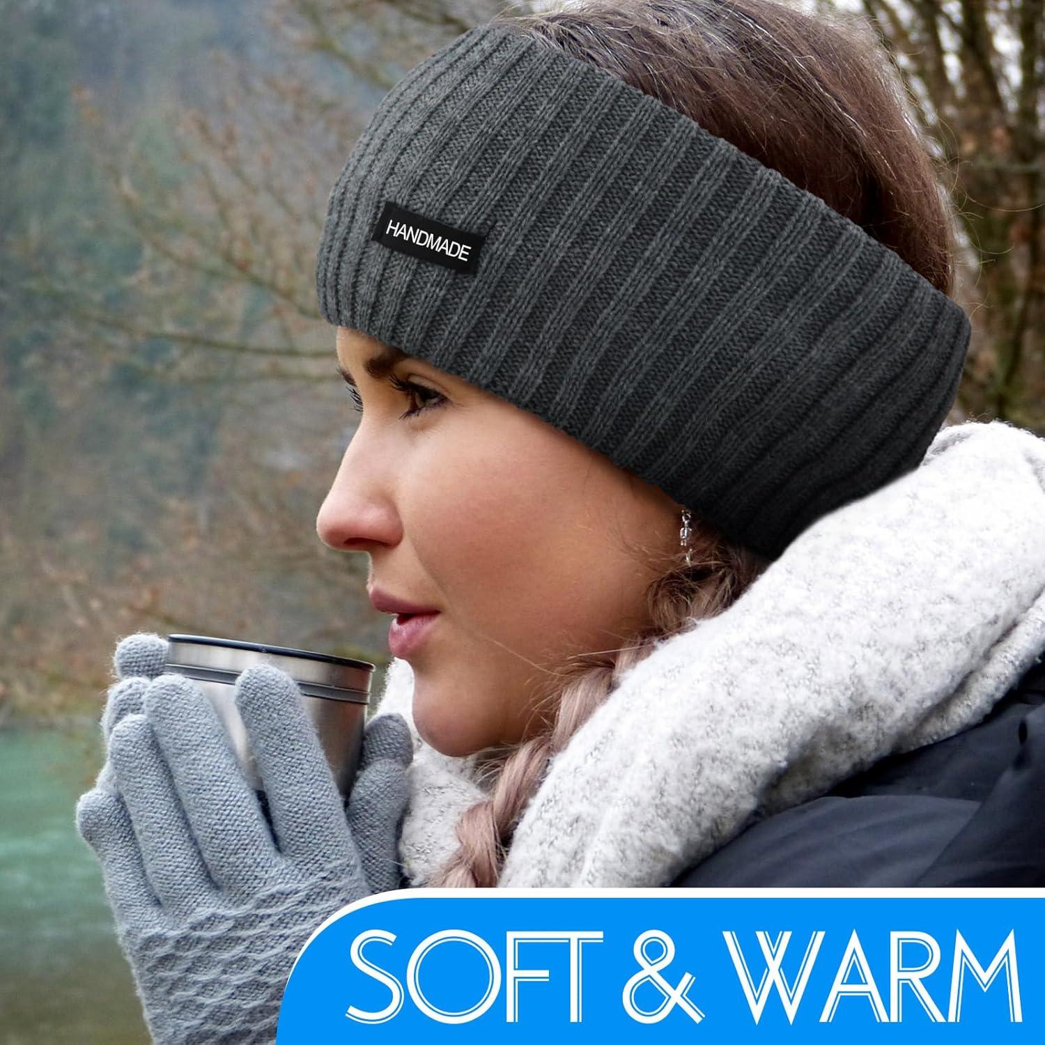 4 Diademas de Lana Geyoga para Oídos Calentadores Invierno