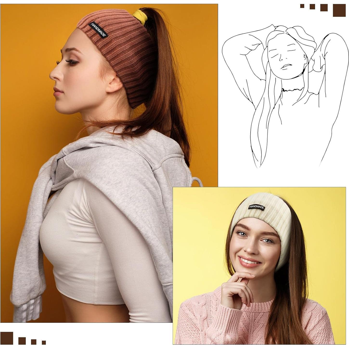 4 Diademas de Lana Geyoga para Oídos Calentadores Invierno