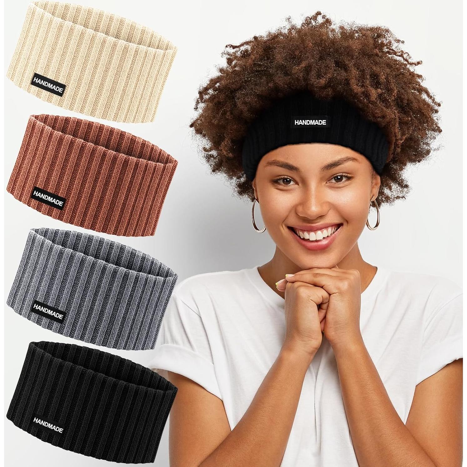 4 Diademas de Lana Geyoga para Oídos Calentadores Invierno