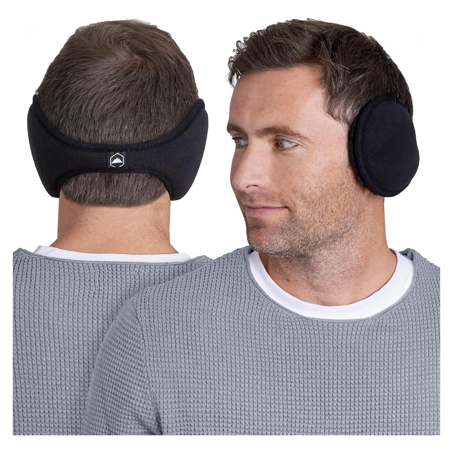 Calentadores de Oídos de Forro Polar Tough Headwear - Negro