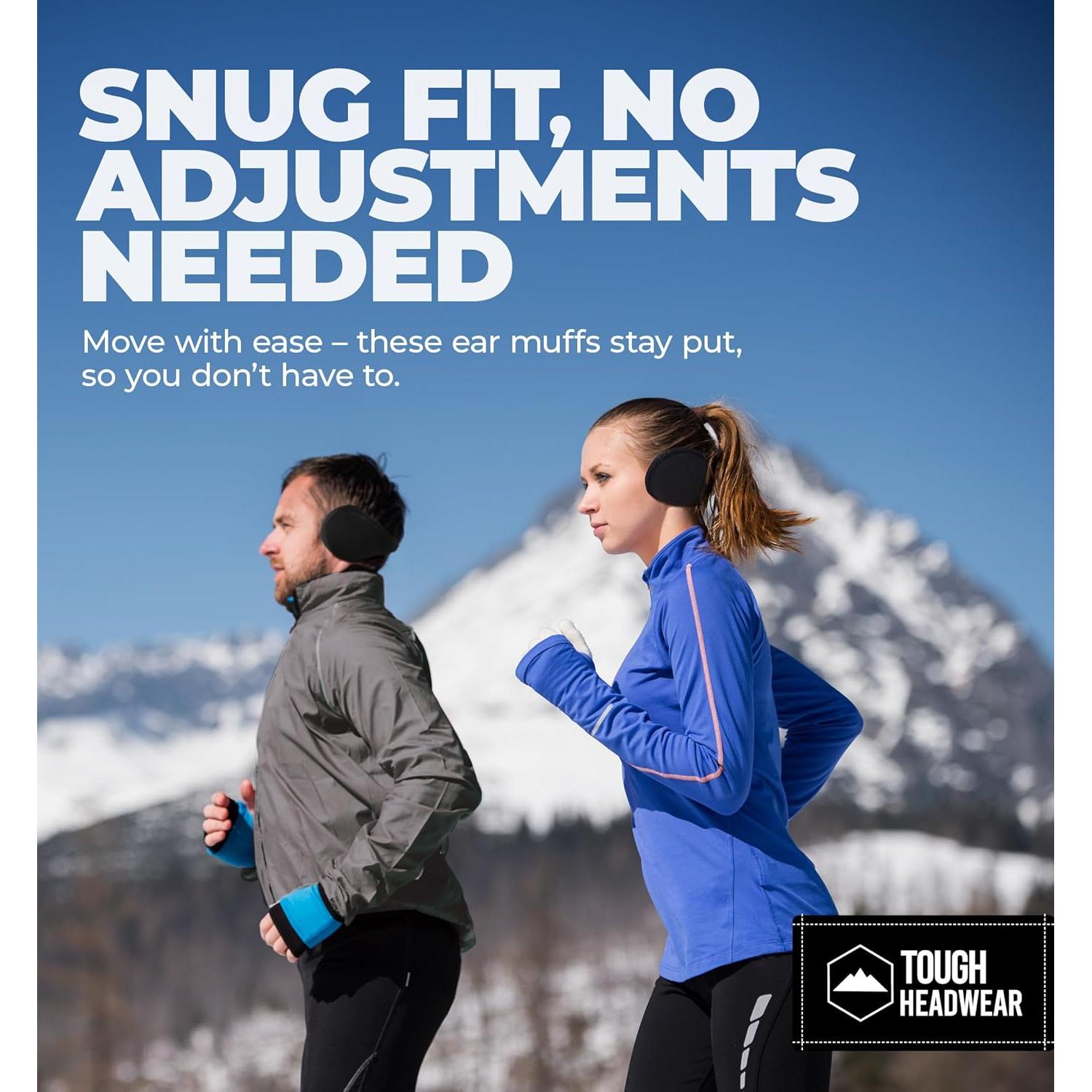 Calentadores de Oídos de Forro Polar Tough Headwear - Negro