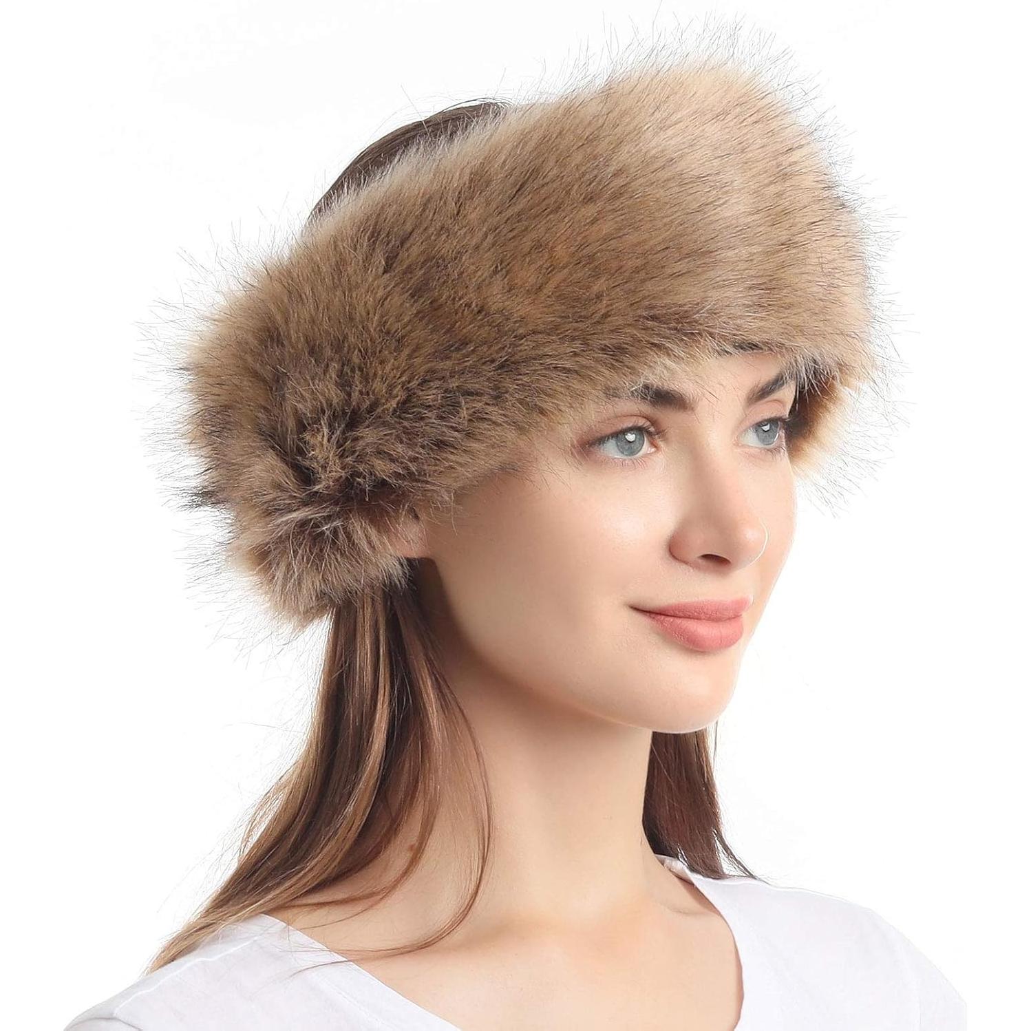 Diadema de Piel Sintética LA CARRIE para Mujeres - Calentador de Oídos