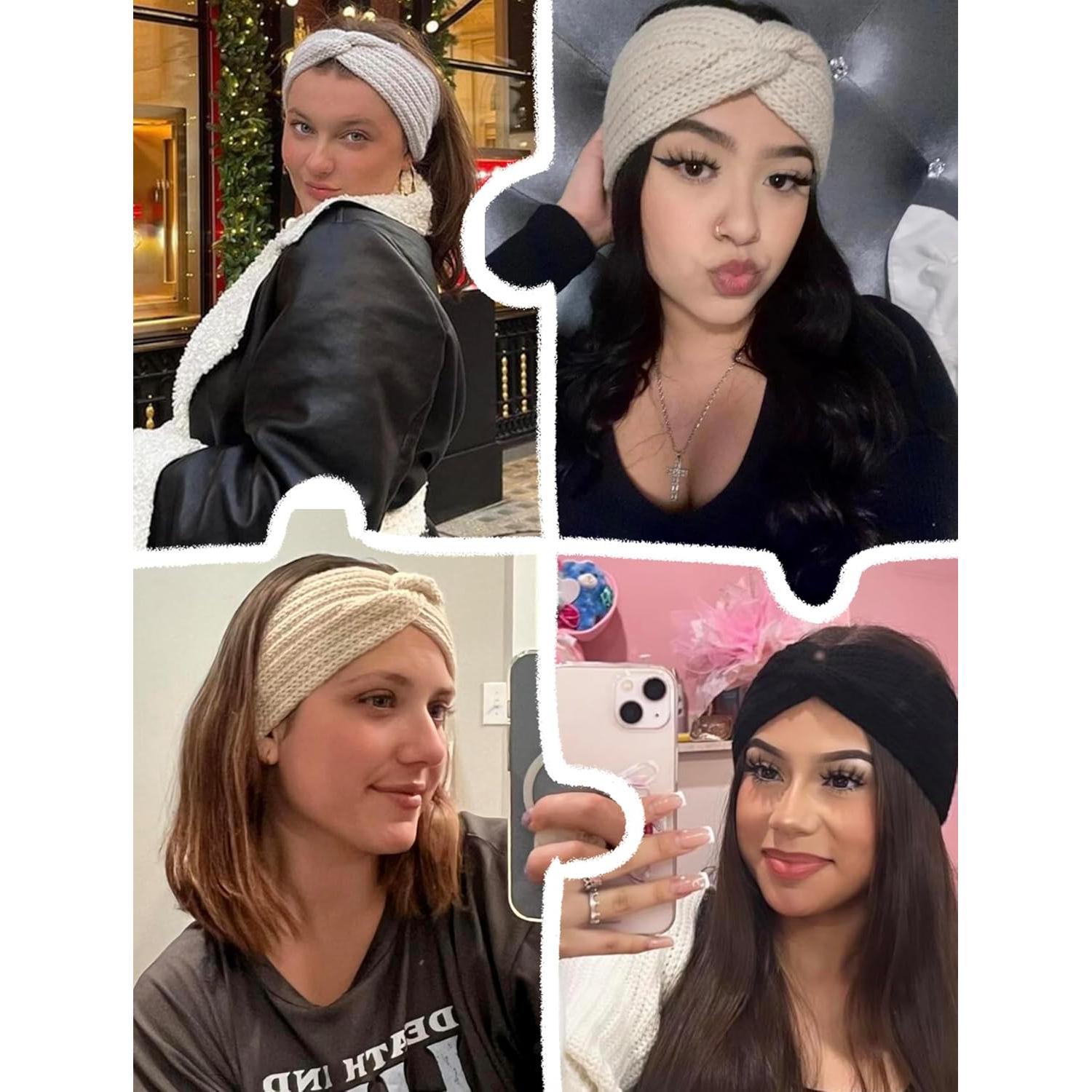 Diademas de Invierno Huachi para Mujeres - 4 Piezas Cálidas