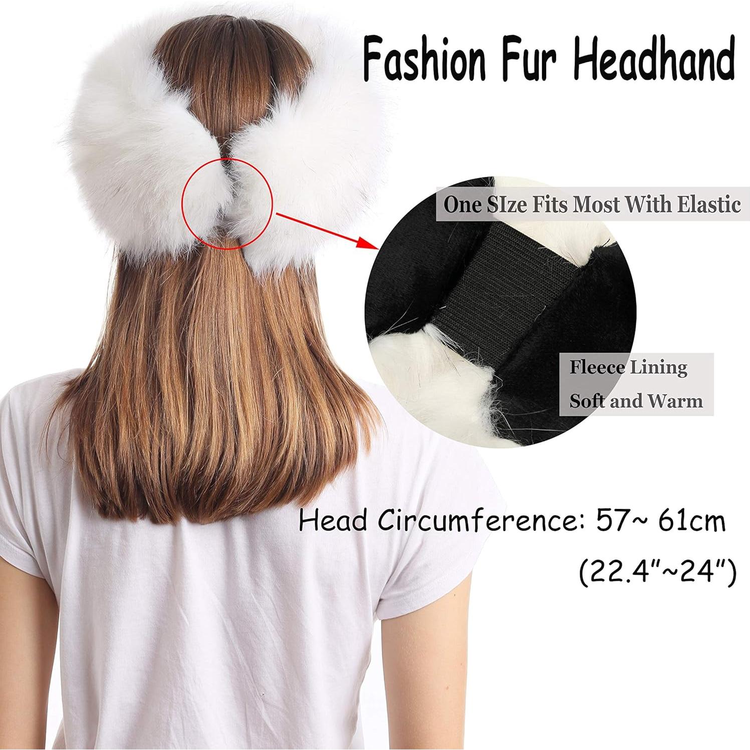 Diadema de Piel Sintética SY Soul para Mujeres - Calentador de Oídos