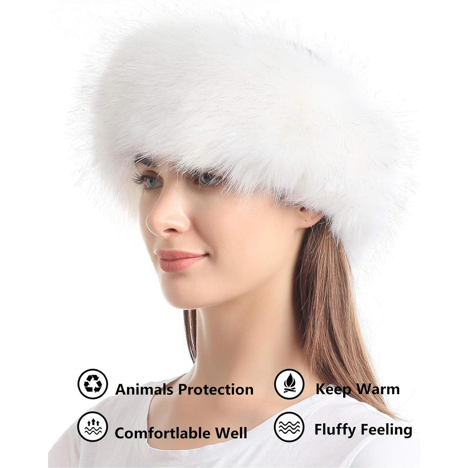 Diadema de Piel Sintética SY Soul para Mujeres - Calentador de Oídos