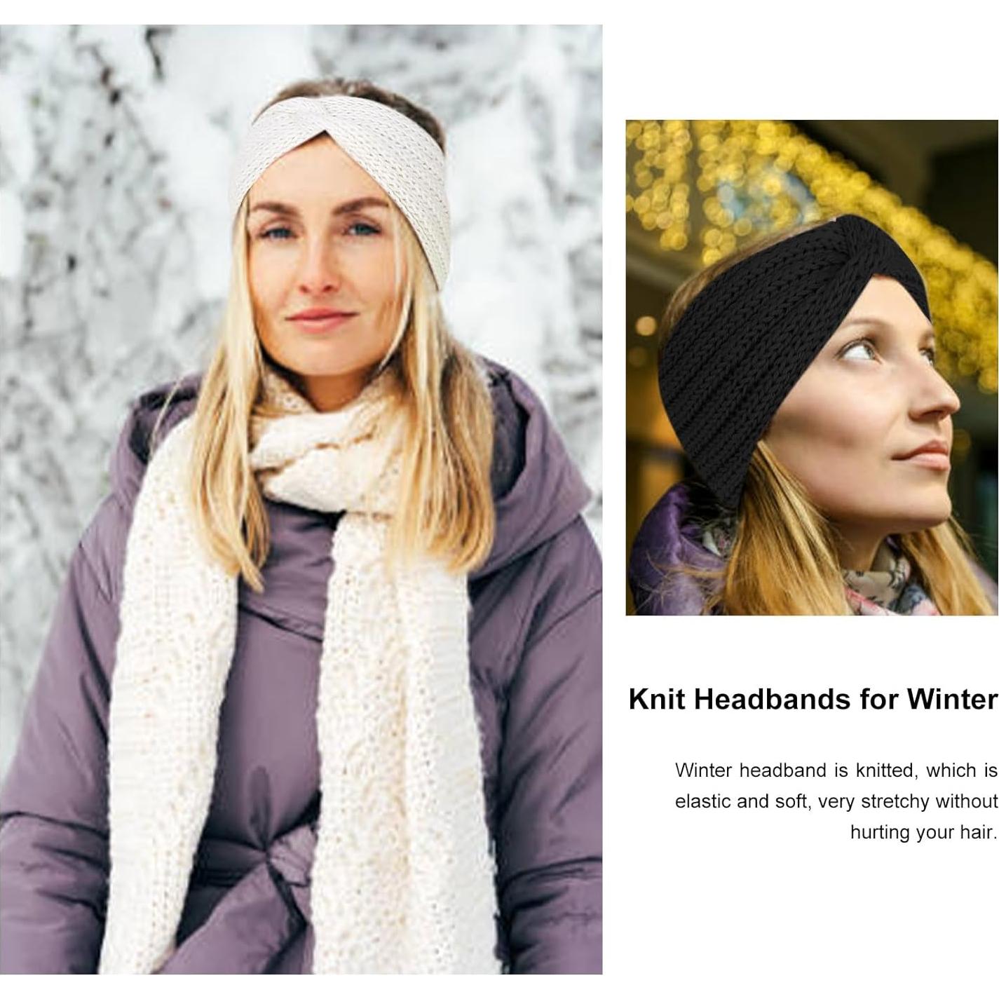 Diademas de Invierno YARIEW 5 Piezas Tejidas para Mujeres