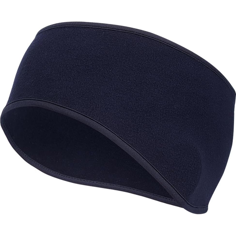 Diadema de mujer con coleta azul, forro polar cálido