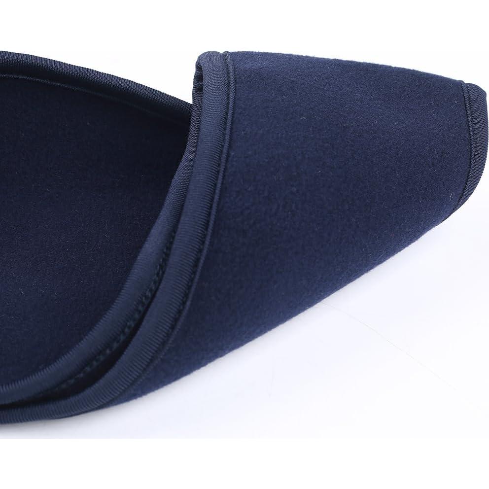 Diadema de mujer con coleta azul, forro polar cálido