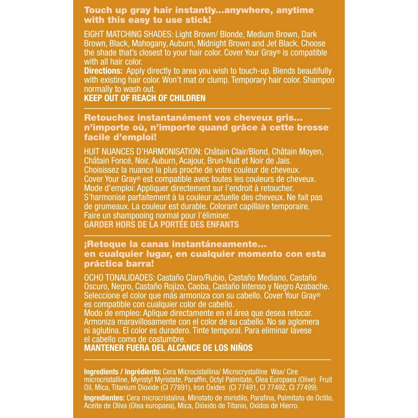 Stick Retoque Cabello Gris Fisk - 6 Colores, 156g