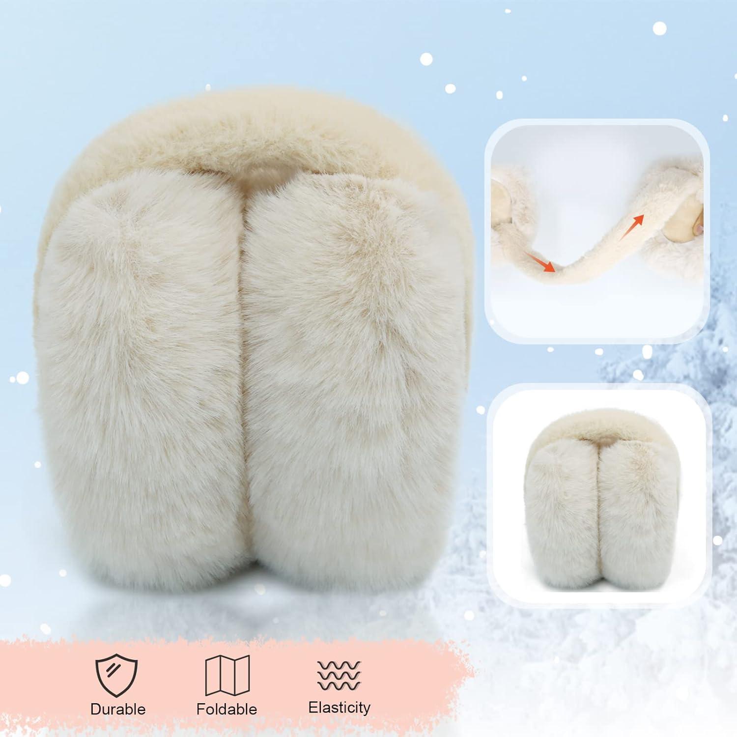 Orejeras Plegables PIGBENGO para Invierno Adulto Unisex Beige