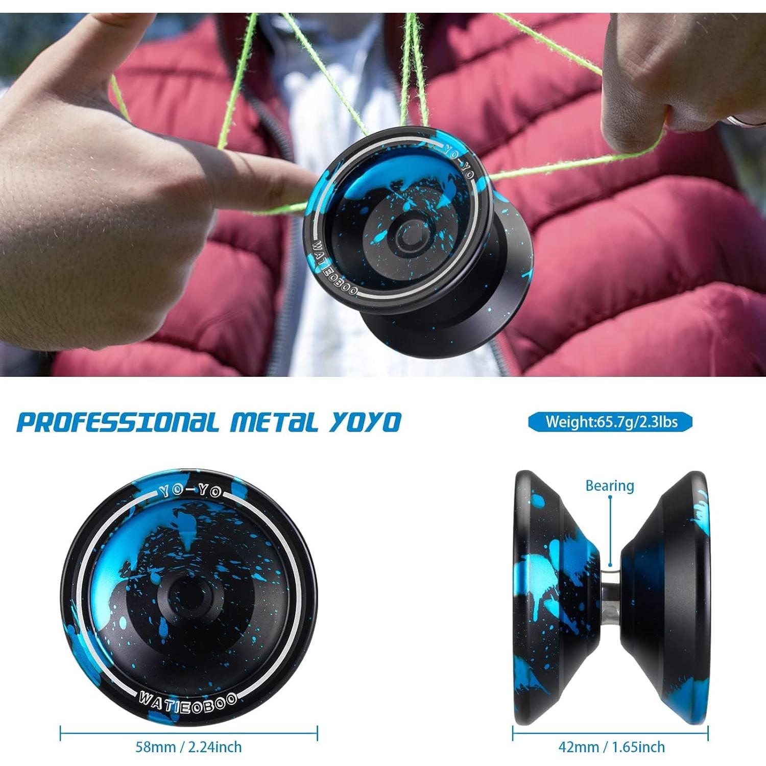 Yoyo Profesional WATIEOBOO Metálico para Niños y Adultos