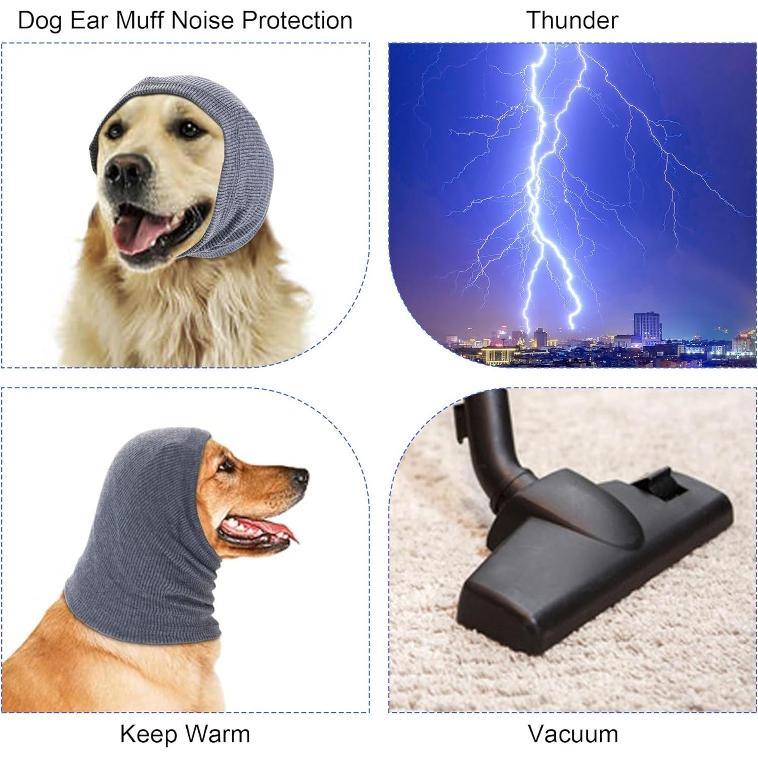 Capucha para Orejas de Perro Rbenxia Grande Gris - Protección Auditiva