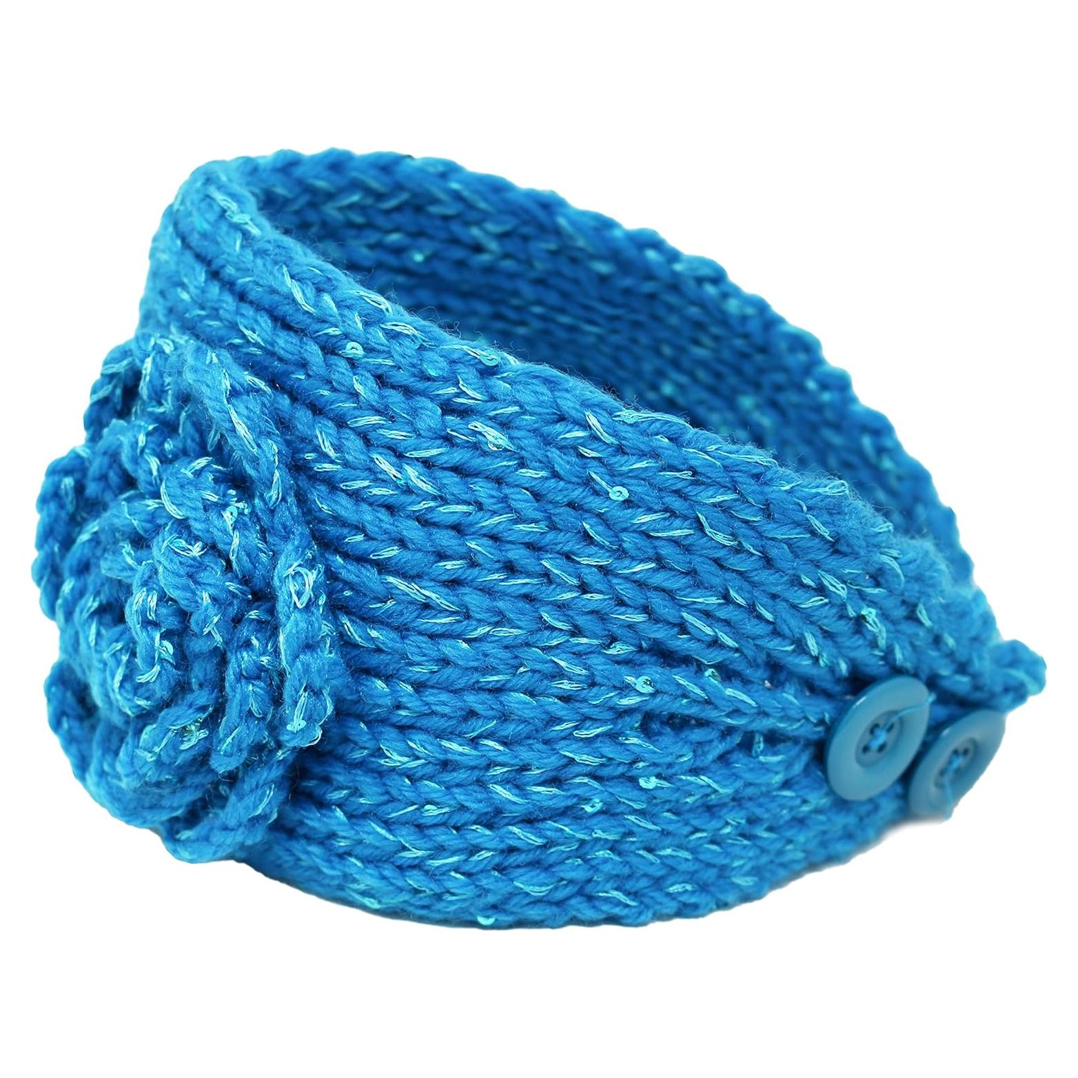 Diadema de Invierno Tejida KMystic con Lentejuelas Reales