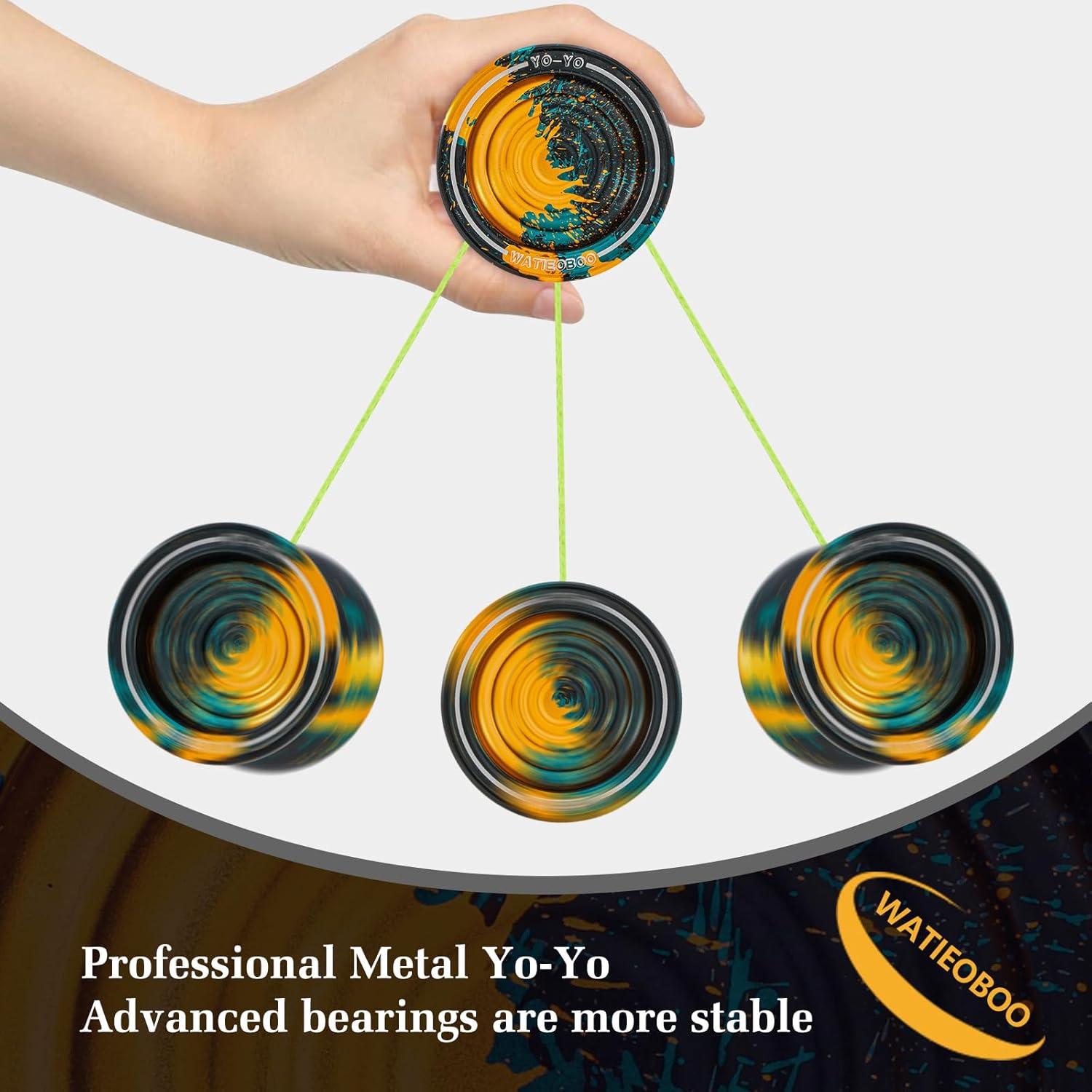 Yoyo Metálico WATIEOBO Profesional para Niños y Adultos