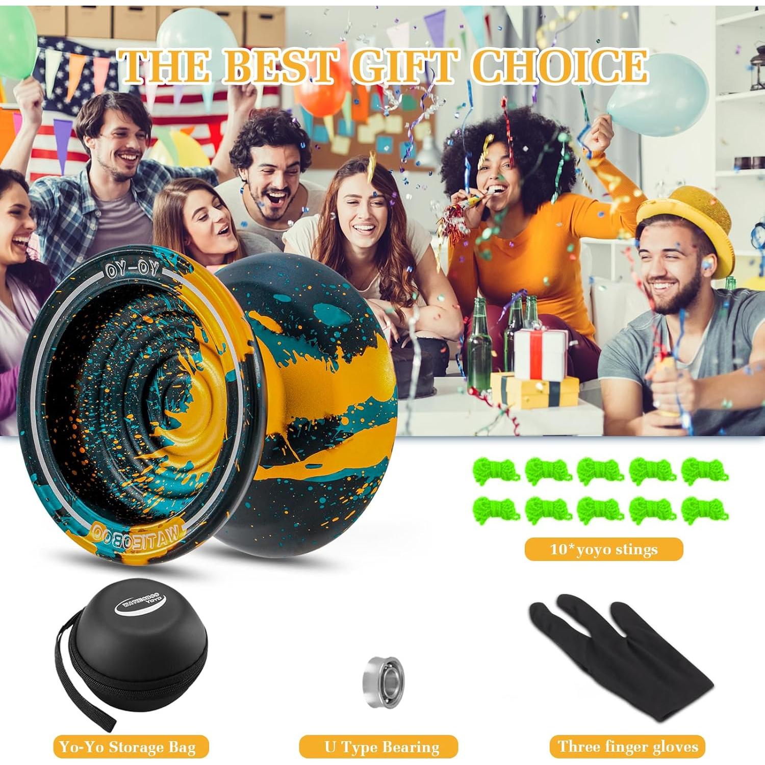 Yoyo Metálico WATIEOBO Profesional para Niños y Adultos