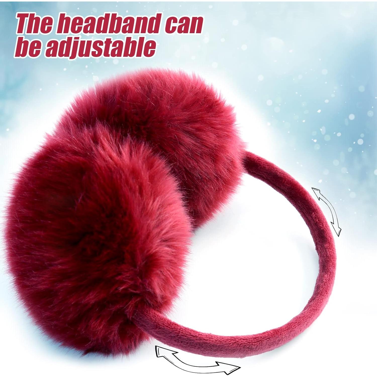 Orejeras de Invierno FSTEOE para Mujeres y Niñas - Rojo