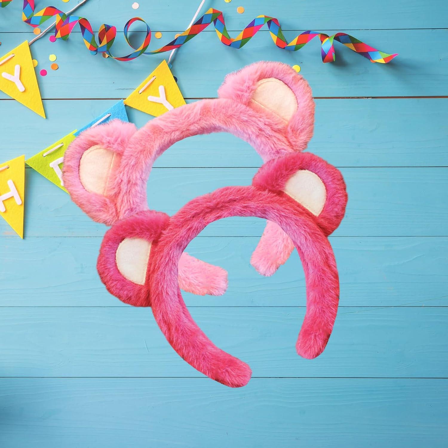 Diadema de Oso Rosa NENMATTE Suave y Cómoda para Niños