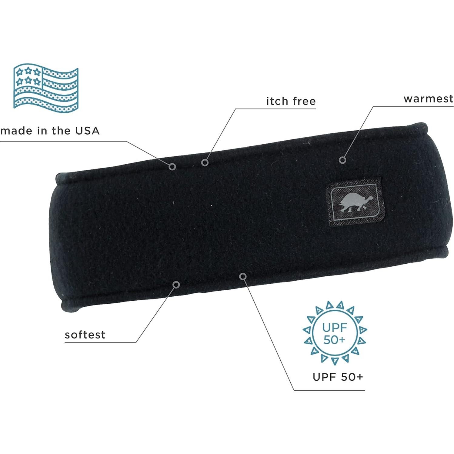 Diadema de Fleece Turtle Fur Triple Capa para Adultos Negro