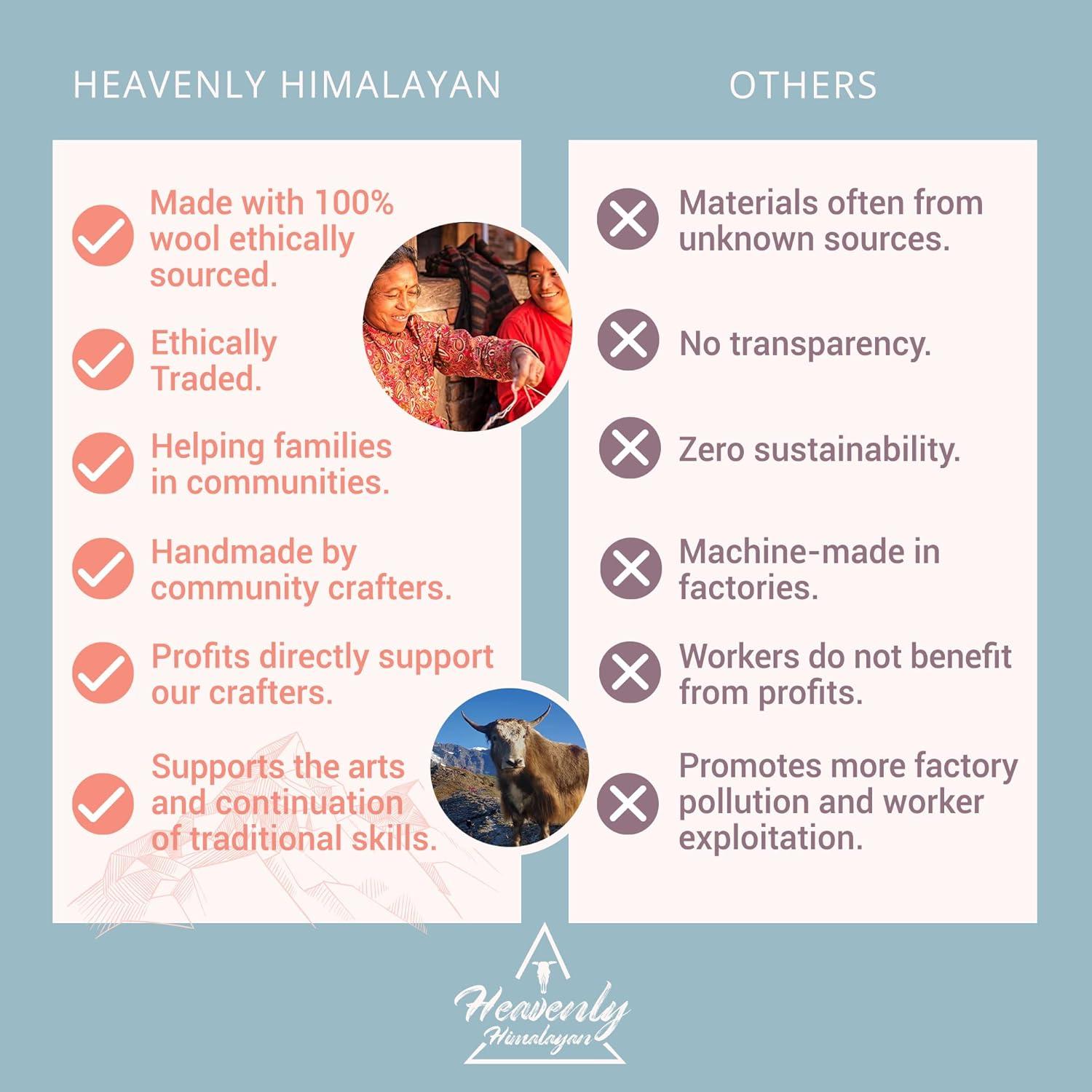 Diadema Ancha de Lana Nepalí - Hecho a Mano - Blanca