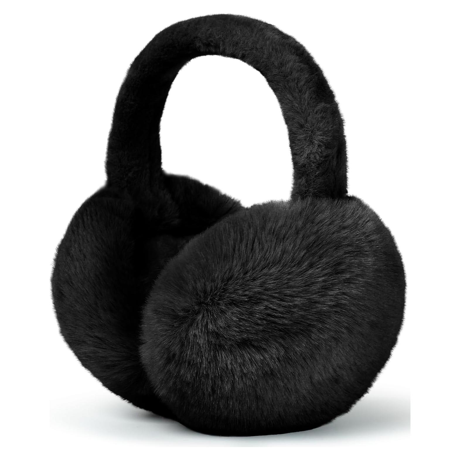 Orejeras de Invierno Buauty Unisex Negras Suaves y Cálidas