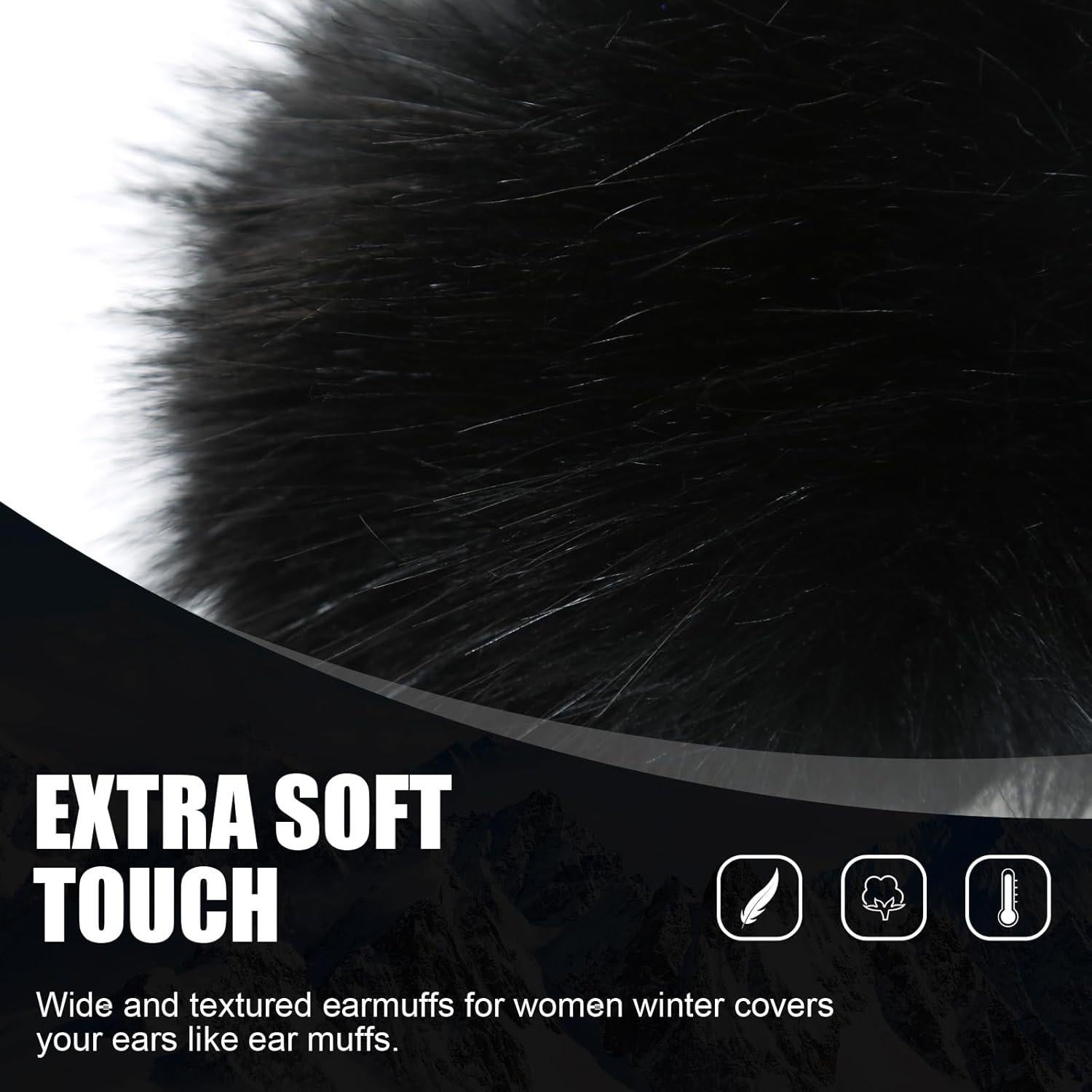 Diadema de Piel Sintética RANOME para Mujeres - Cálida y Cómoda