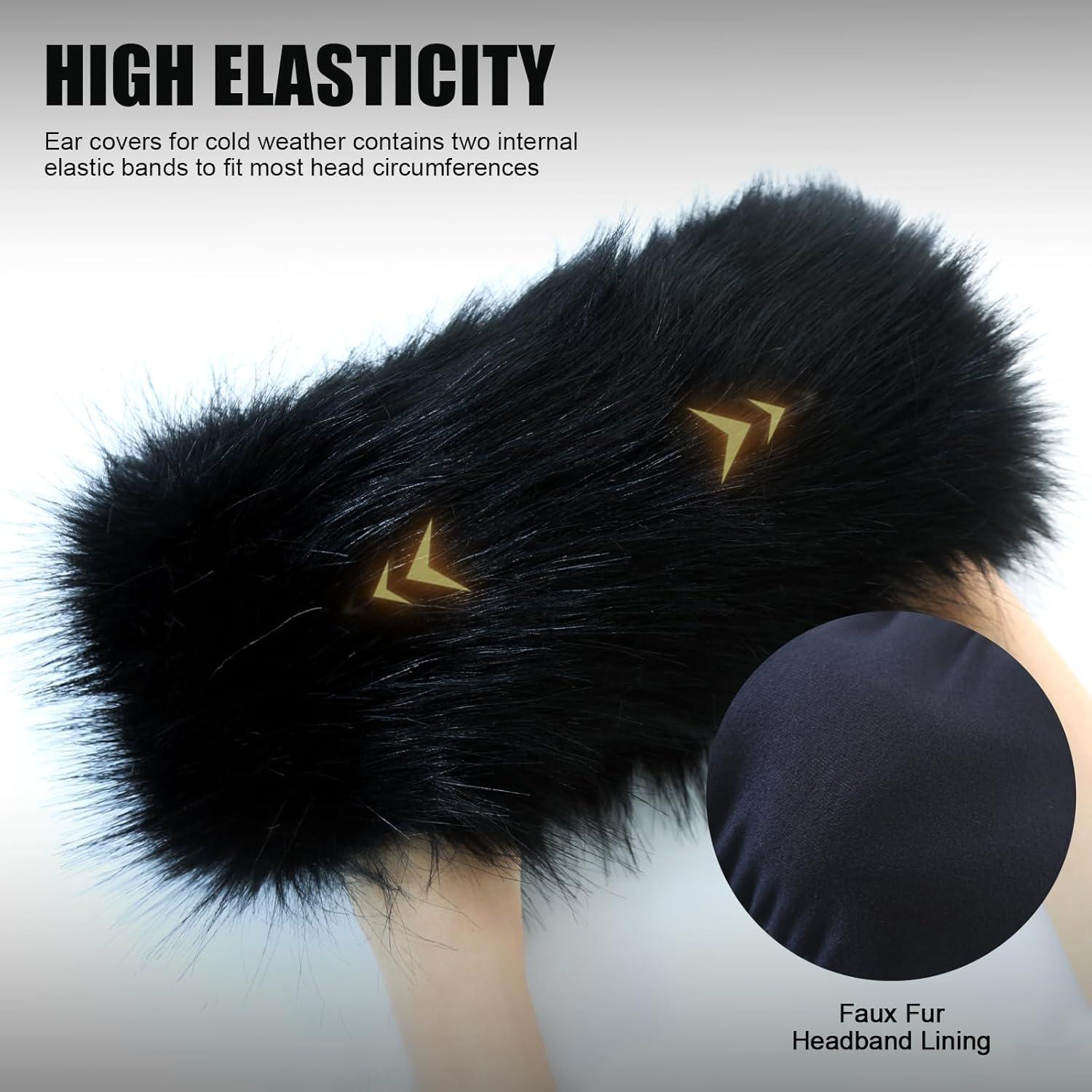 Diadema de Piel Sintética RANOME para Mujeres - Cálida y Cómoda