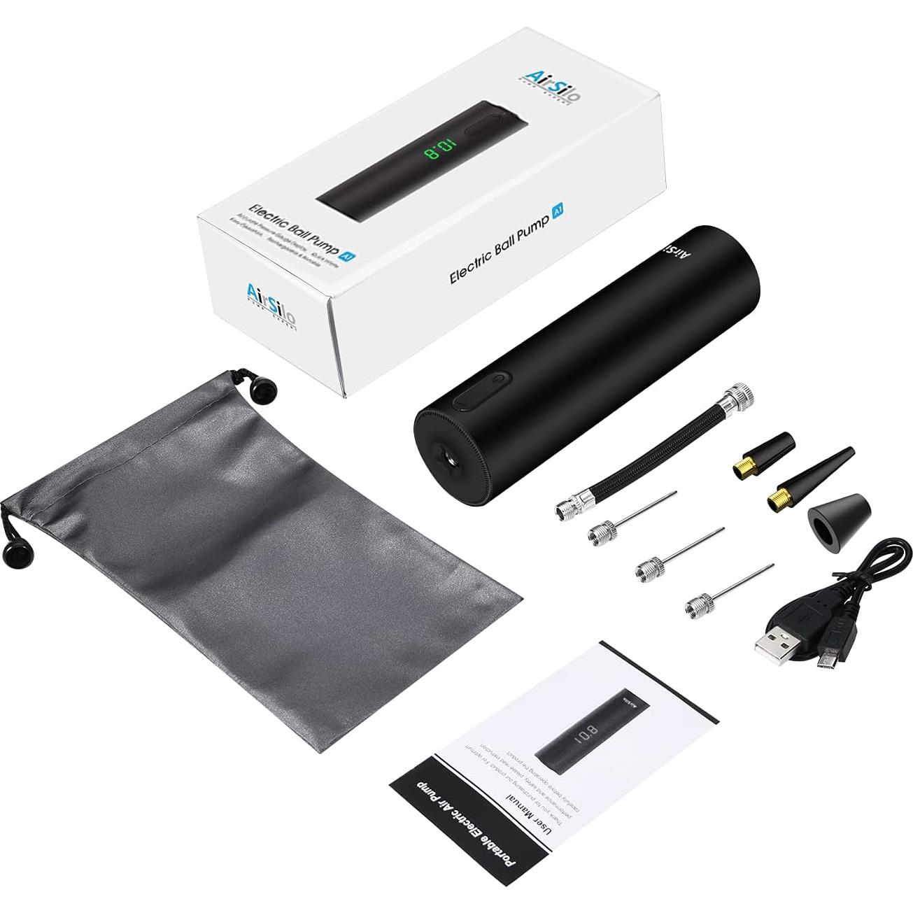 Bomba Eléctrica de Pelotas AirSilo A1 con Manómetro LED