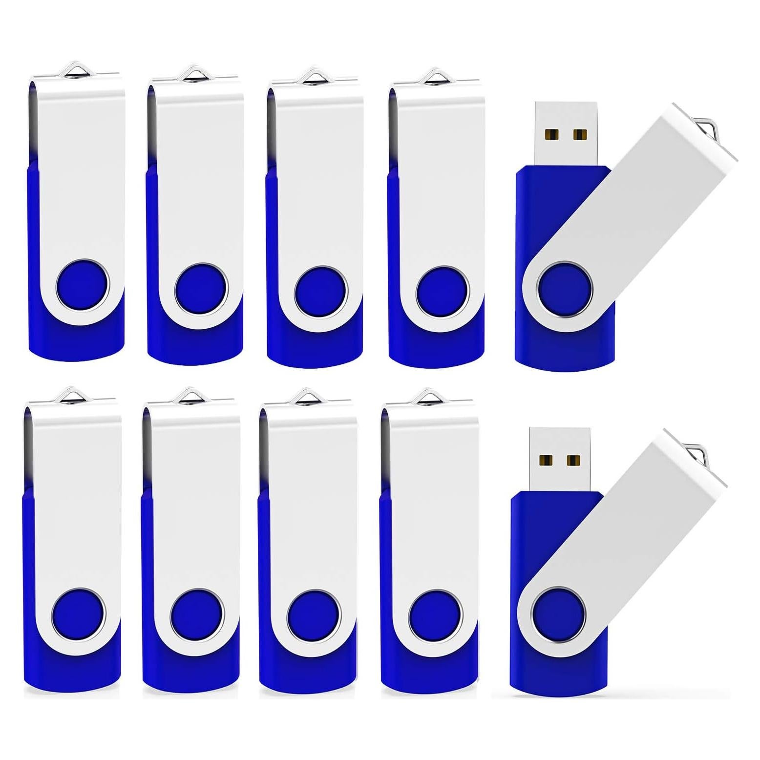 Paquete de 10 USB Flash Drive KOOTION 1GB Azul