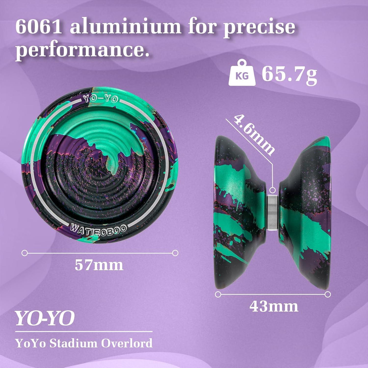 Yoyo Metálico WATIEOBOO Profesional No Responsivo con Accesorios
