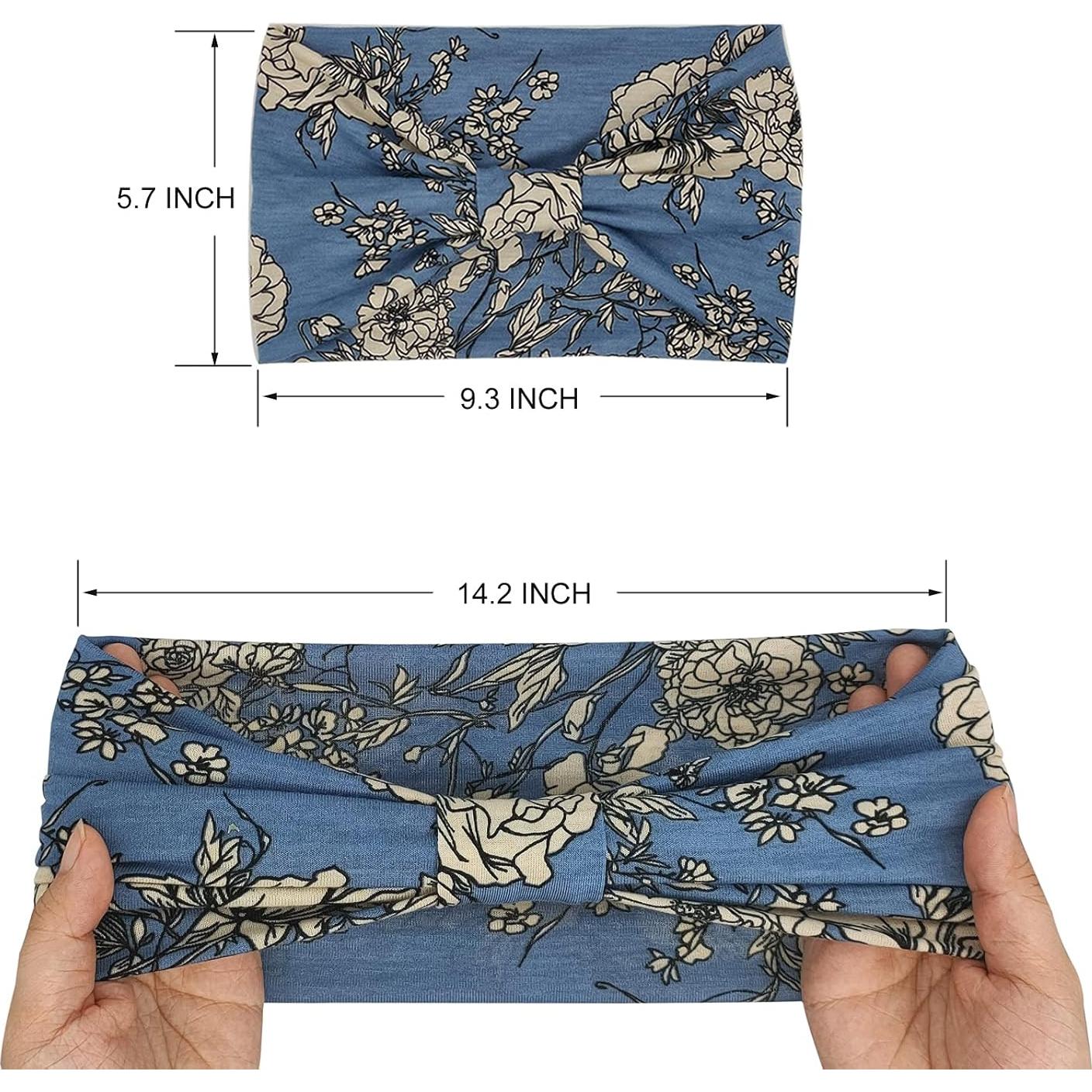 Diademas Boho Anchas YONUF para Mujeres - Paquete de 4 Colores