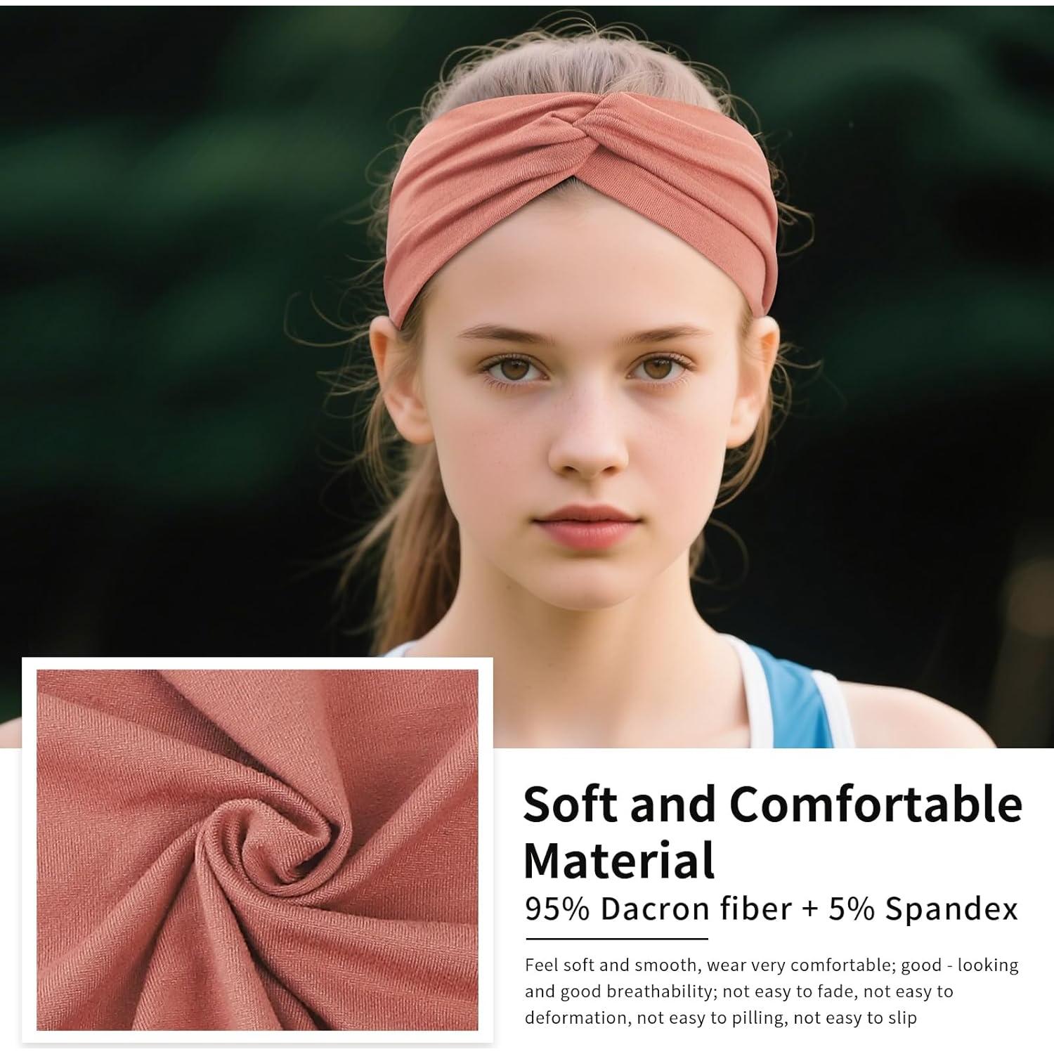 Set de 12 Diademas Elásticas Panleding para Mujeres - Morandi Cálido