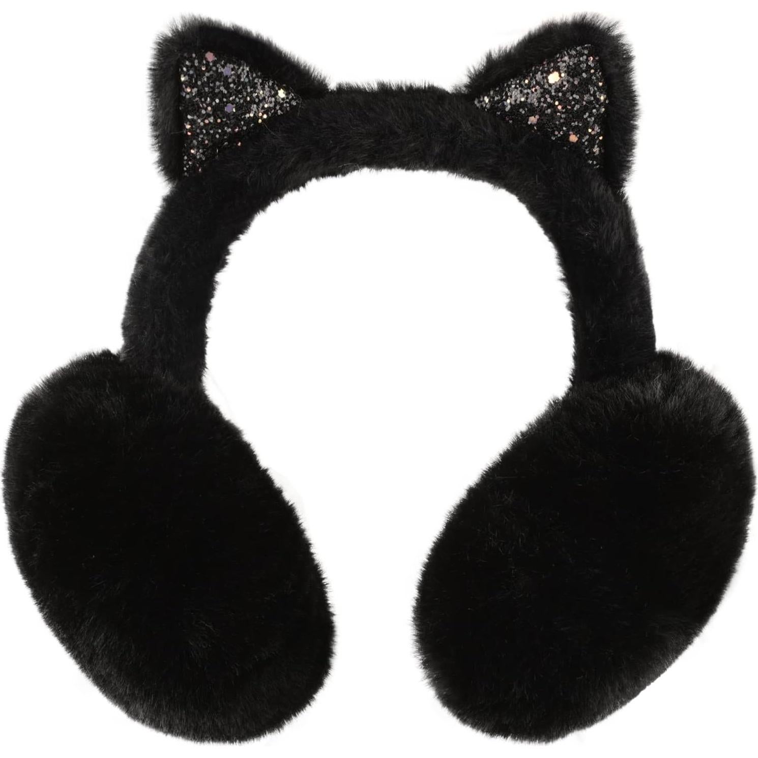 Auriculares de Invierno Surblue para Niños - Gatito Negro