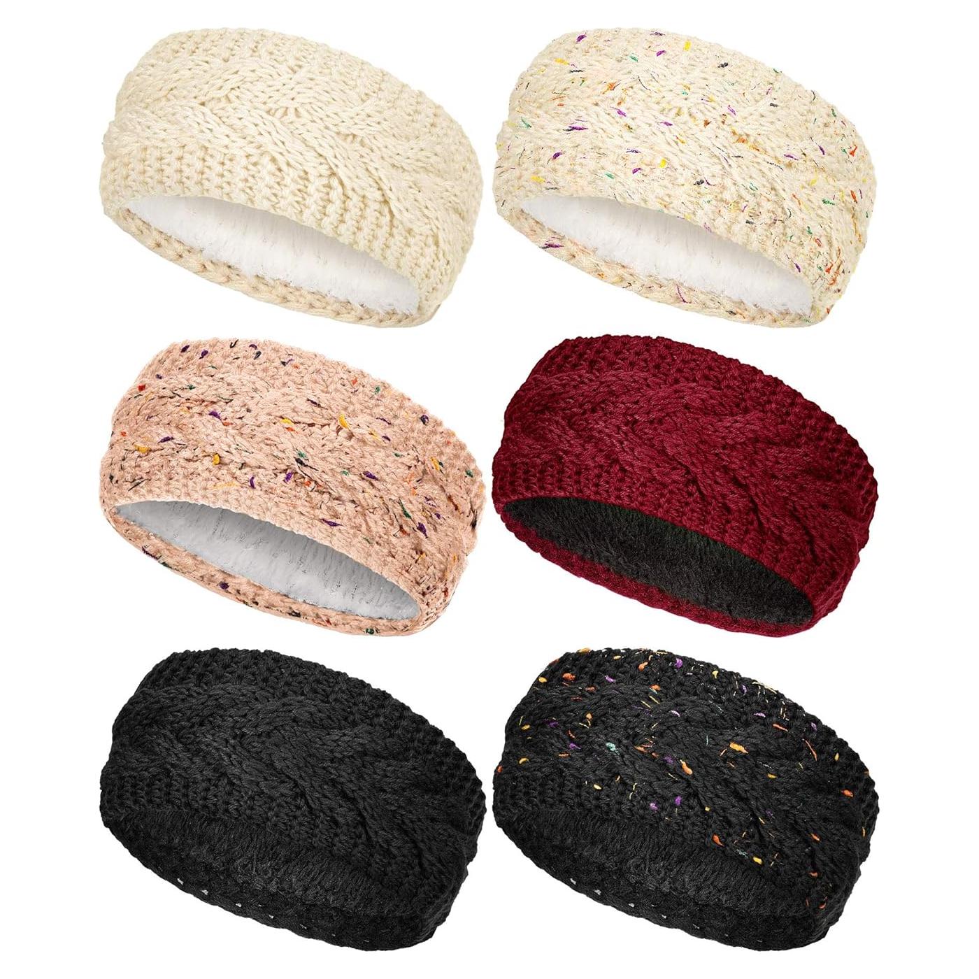 Diademas de Invierno Tejidas WILLBOND - 6 Piezas Multicolor