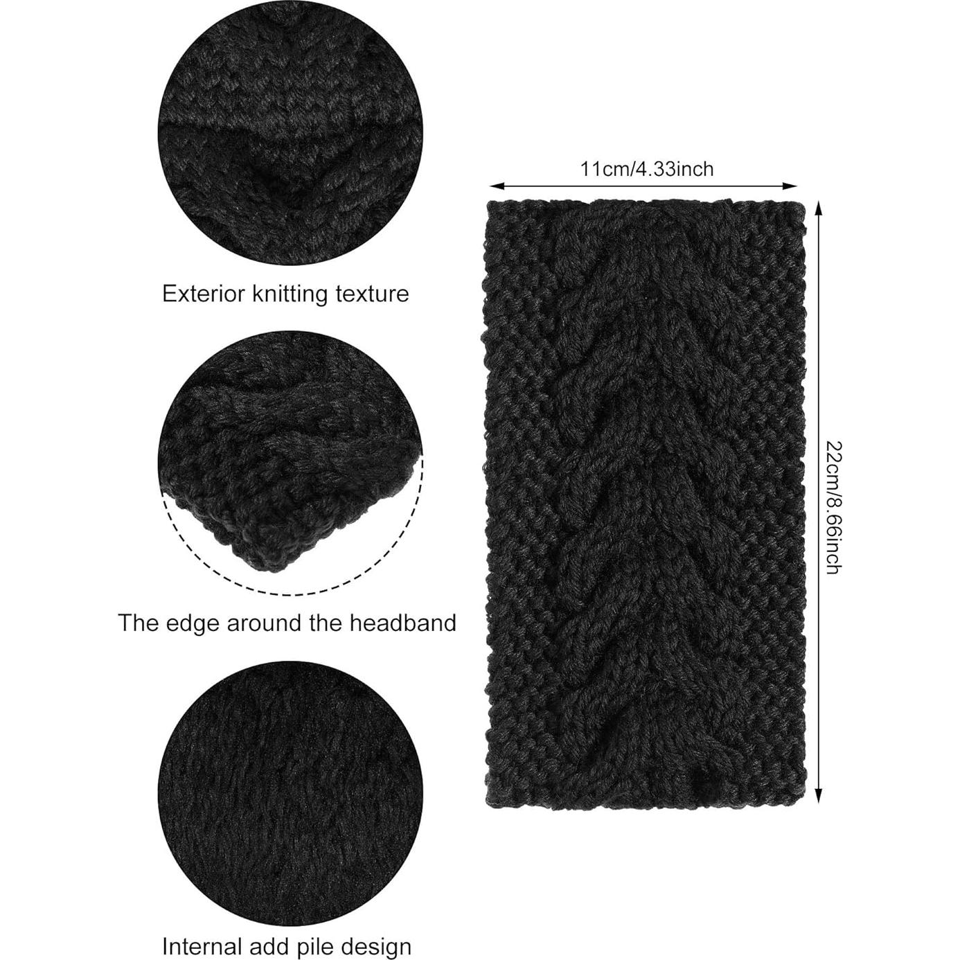 Diademas de Invierno Tejidas WILLBOND - 6 Piezas Multicolor