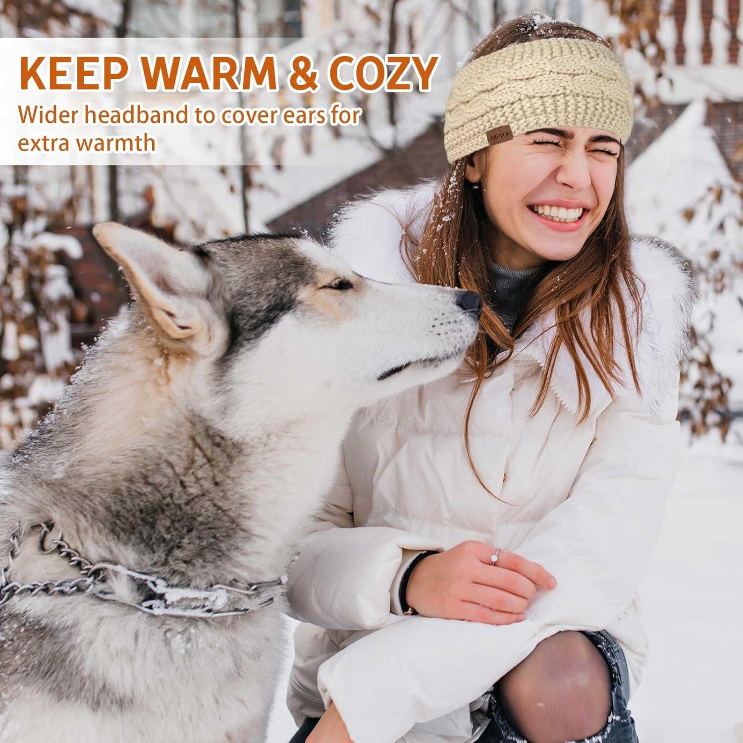 Diadema Calentadora de Oídos PROPOG Beige para Mujeres