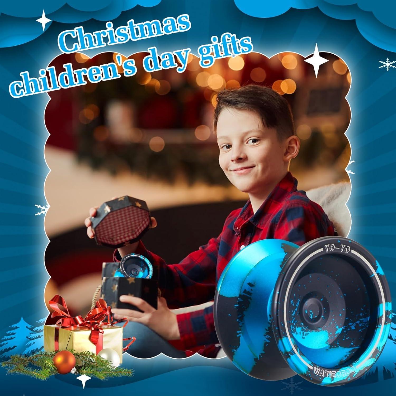 Yoyo Profesional WATIEOBOO Metálico Responsivo 57mm - Negro Azul