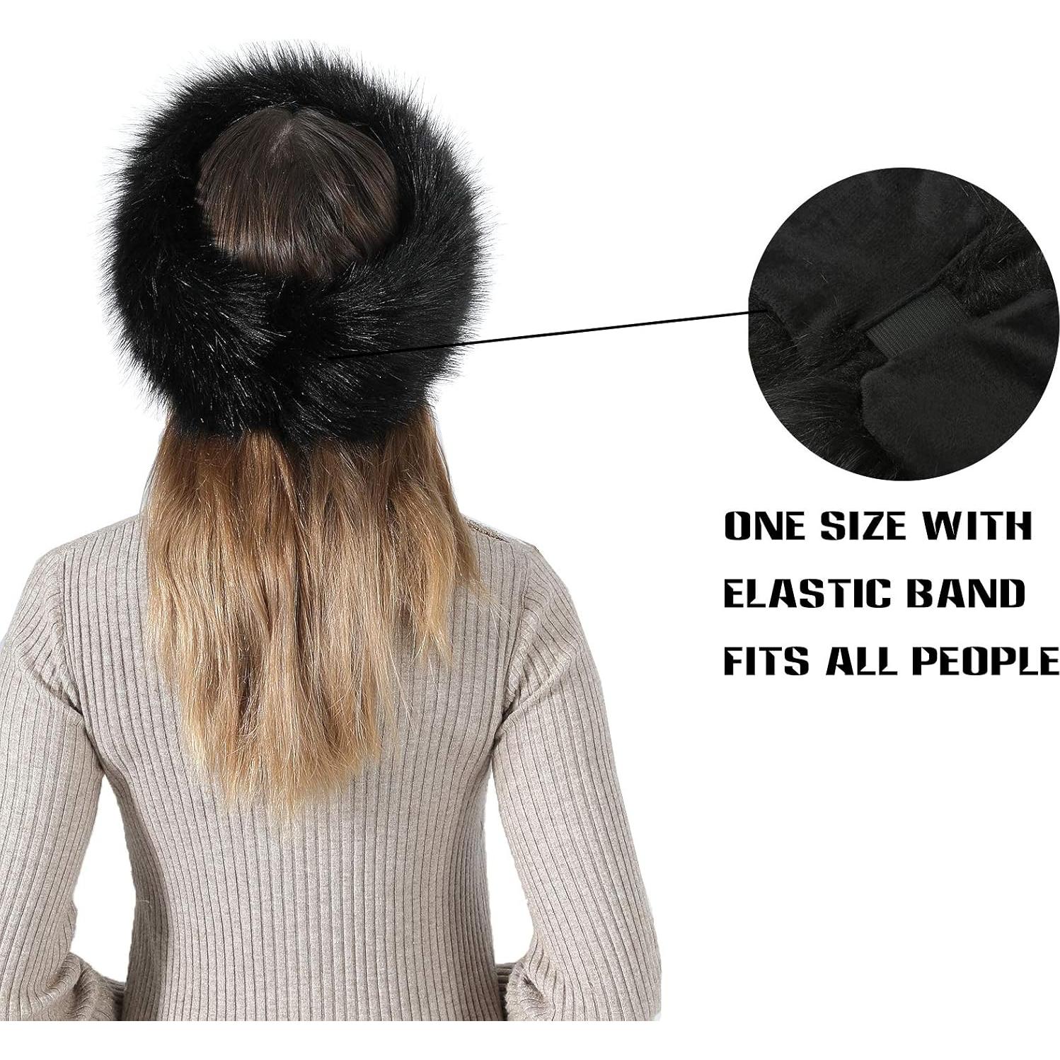 Diadema de Piel Sintética Fancylovesotio Negra para Mujeres