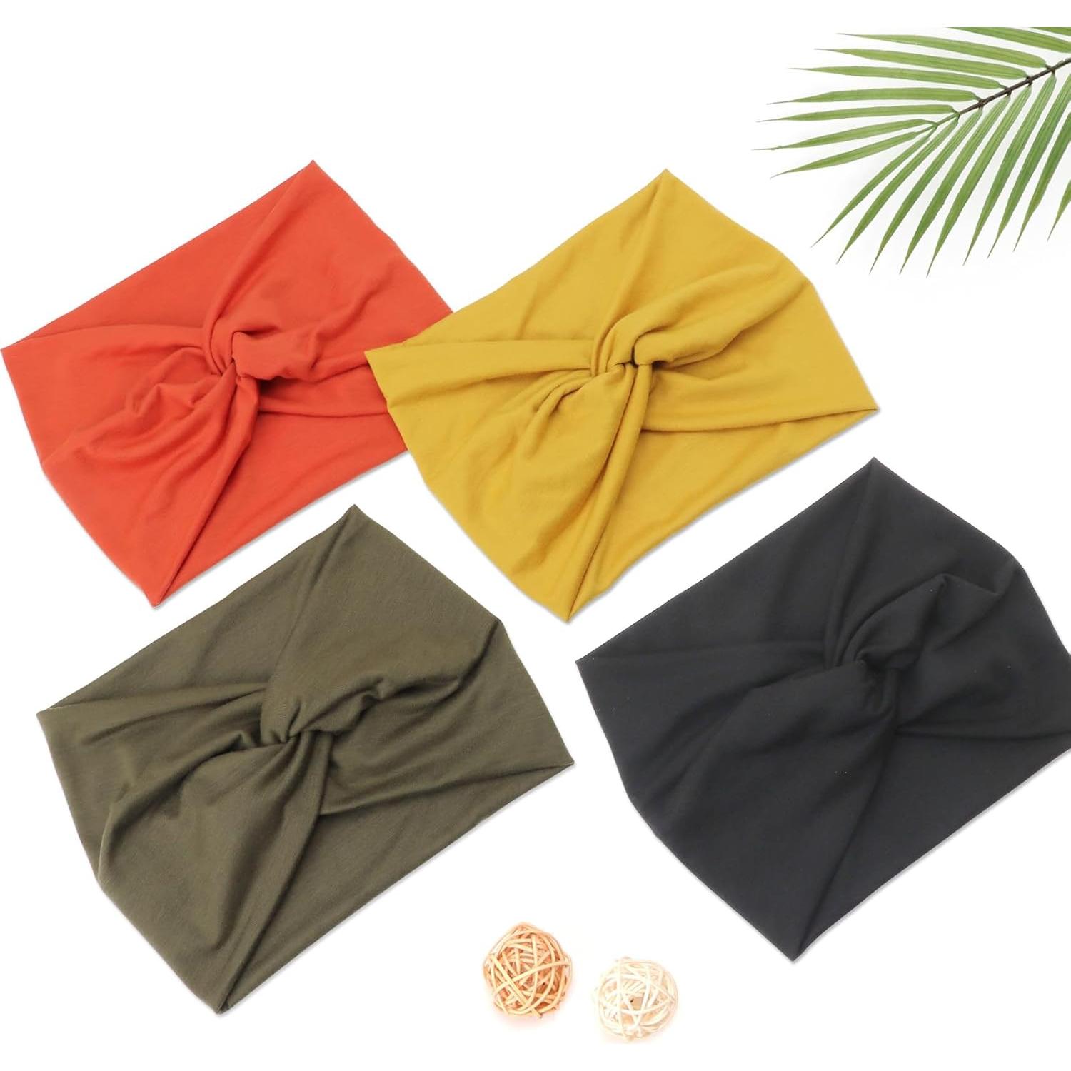 Diademas Turbante DRESHOW 4 Pcs Mujeres Amplias Colores