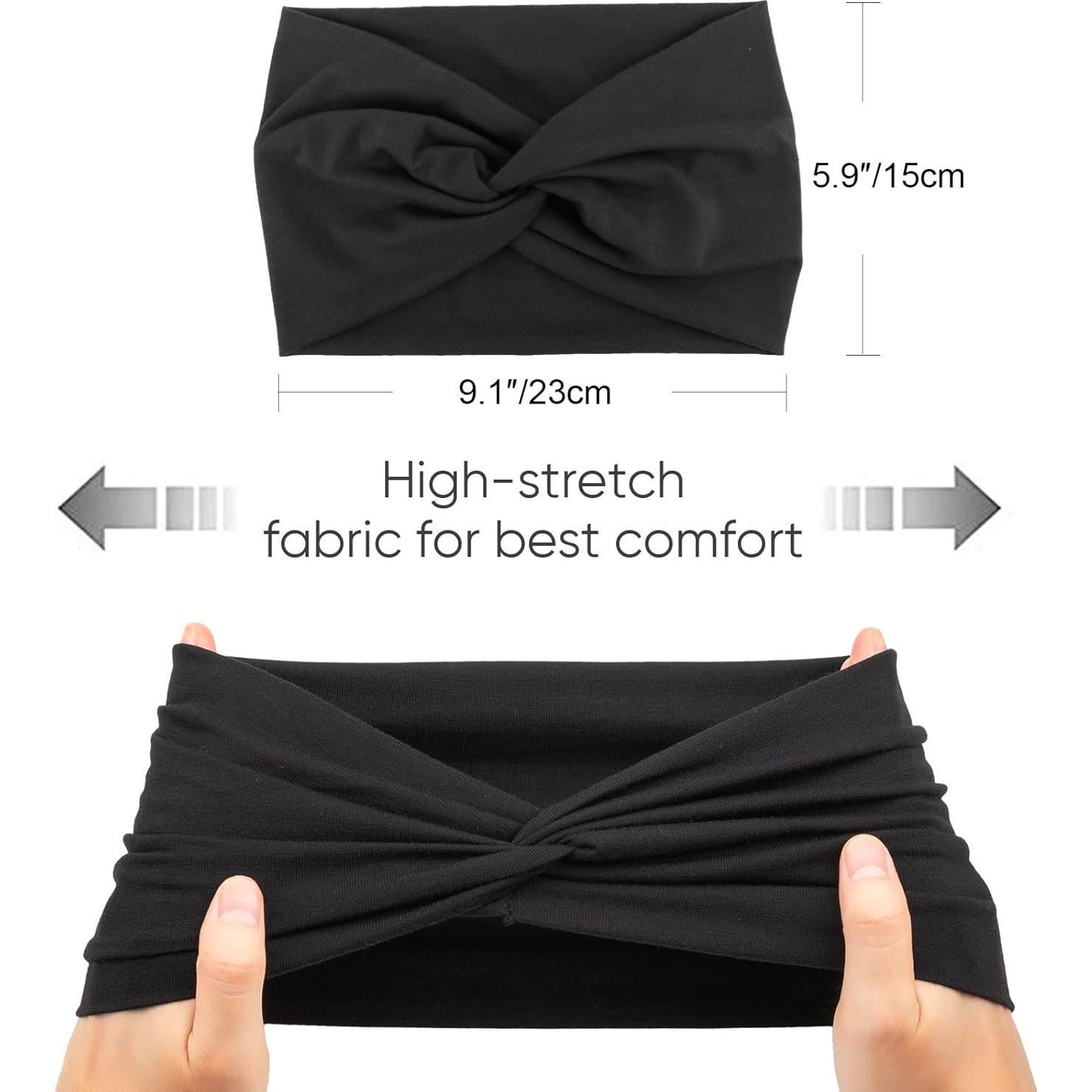 Diademas Turbante DRESHOW 4 Pcs Mujeres Amplias Colores