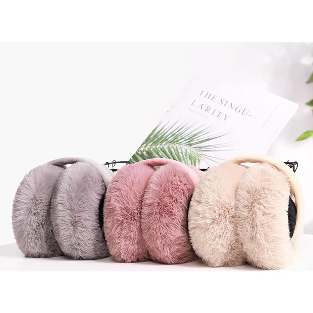 Auriculares de Peluche Plegables GSHLLO para Niñas - Calentadores de Oídos Invierno