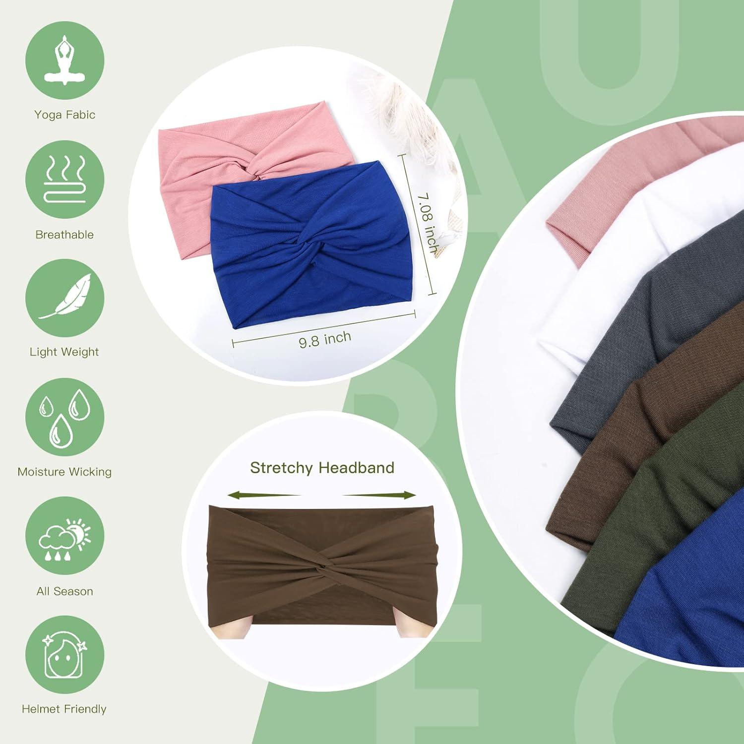 Diademas Anchas Tobeffect para Mujeres - Turbante Boho 18 cm