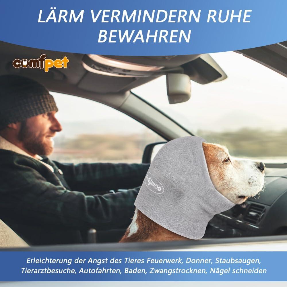 Cubre Orejas para Perros y Gatos COMFPET Snood M Gris